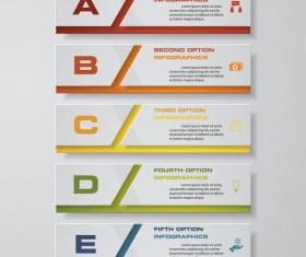 Modern banner infgraphic paper vector 03