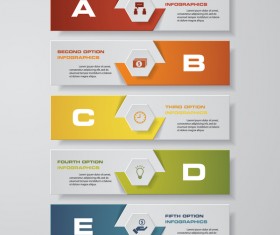 Modern banner infgraphic paper vector 04