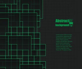 Modern black background with green lines vector