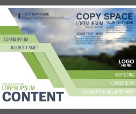 Modern green styles flyer and cover brochure vector template 01