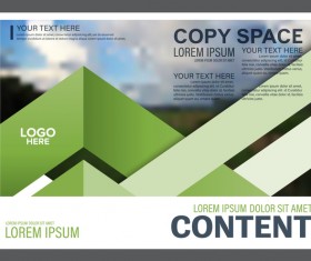Modern green styles flyer and cover brochure vector template 03