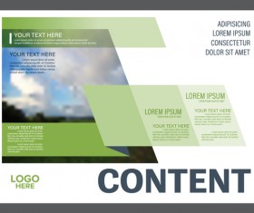 Modern green styles flyer and cover brochure vector template 04