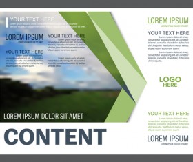 Modern green styles flyer and cover brochure vector template 09