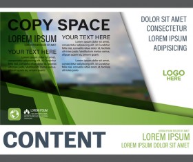 Modern green styles flyer and cover brochure vector template 10