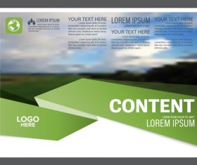 Modern green styles flyer and cover brochure vector template 11
