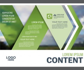 Modern green styles flyer and cover brochure vector template 12