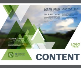 Modern green styles flyer and cover brochure vector template 13