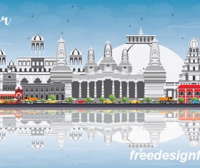 Nagpur city landscape vectors