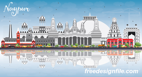 Nagpur city landscape vectors