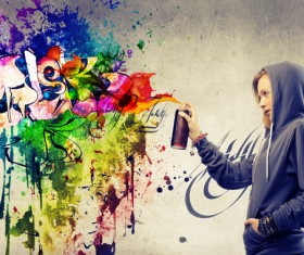 Non - mainstream girls art inkjet HD picture