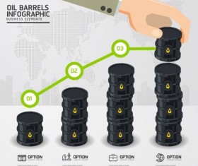 Oil industry template infographics vector 03