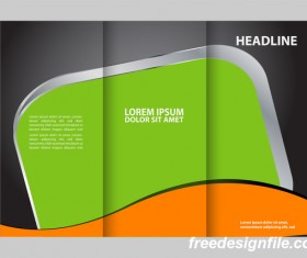 Orange with black and green brochure vector