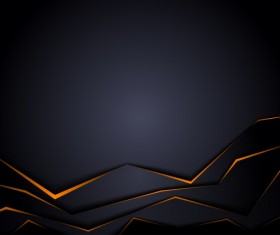 Origami black background vectors