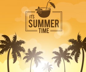 Paradise summer holiday travel poster vector 02