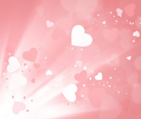 Peach heart romantic background Stock Photo