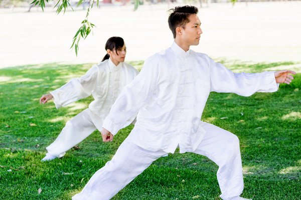 People practicing tai chi in park HD picture 13