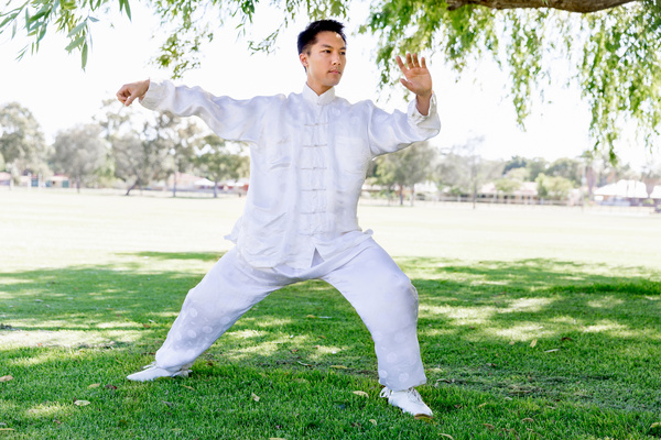 People practicing tai chi in park HD picture 15