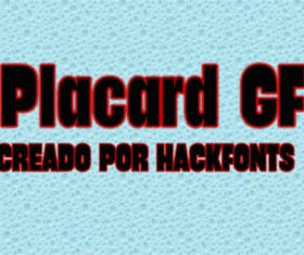 Placard GF font