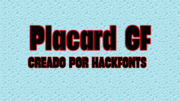 Placard GF font