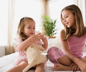 Play the sisters Stock Photo