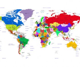 Political map of the world vector design