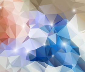Polygon geometric shape colored vector