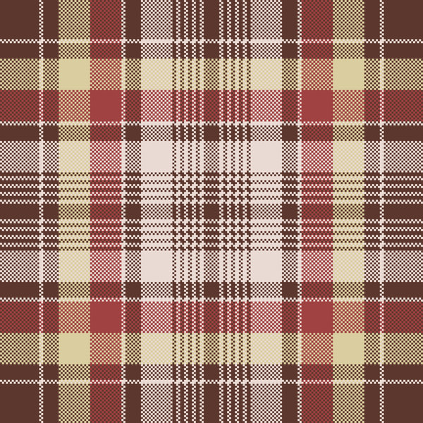 Red plaid seamless fabric texture vector