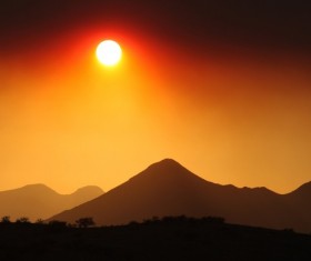 Red sunset Stock Photo 03