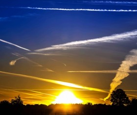 Red sunset Stock Photo 05