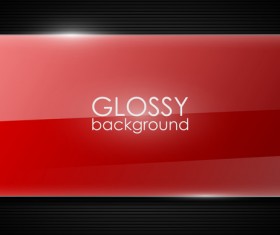 Red with black glass background vector