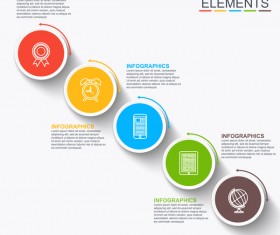 Round media infographic vector 01