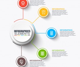 Round media infographic vector 02
