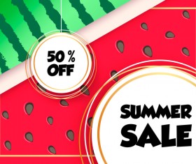 Sales discount summer poster vector 01