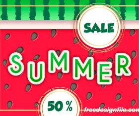 Sales discount summer poster vector 02