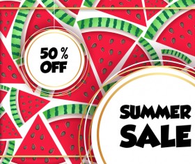 Sales discount summer poster vector 03