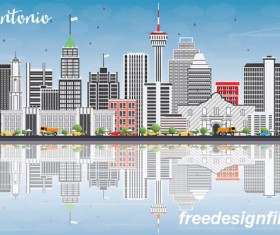 San antonio city landscape vectors