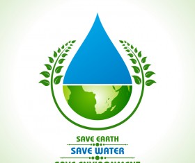 Save environment design vector material 02