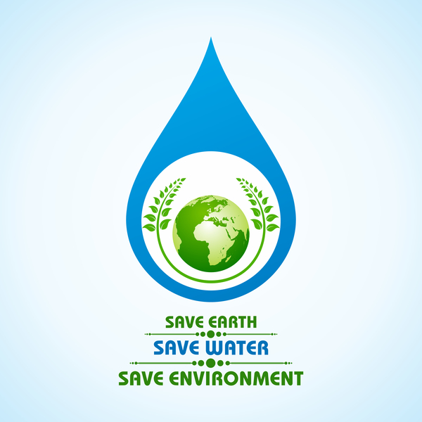 Save environment design vector material 03