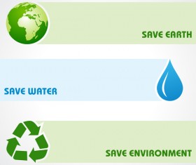 Save environment design vector material 04