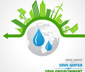 Save environment design vector material 05