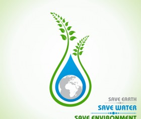 Save environment design vector material 07