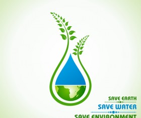 Save environment design vector material 08