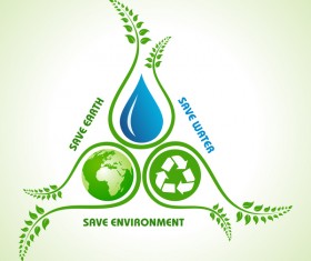 Save environment design vector material 10