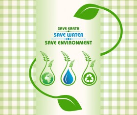 Save environment design vector material 11