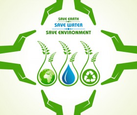 Save environment design vector material 12