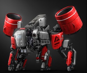 Sci-fi robot Stock Photo