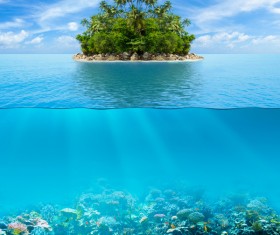 Sea islands and the underwater world Stock Photo 01
