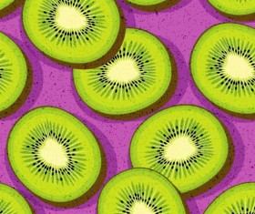 Seamless kiwi pattern vector