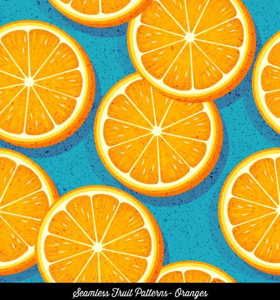 Seamless orange pattern vector