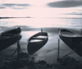 Seaside small wooden boat Stock Photo